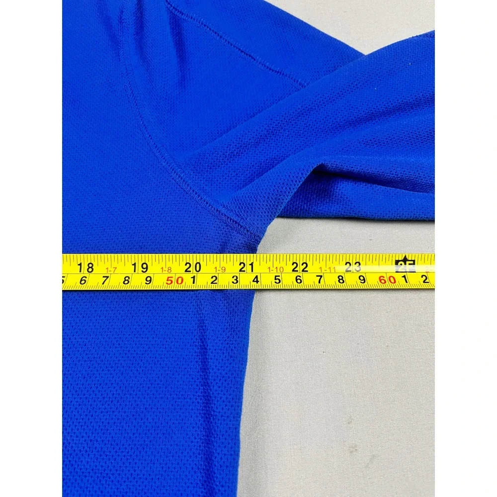 Banana Republic Core Temp Mens Medium Blue Quarter Zip Pullover‎ Minimalist EUC